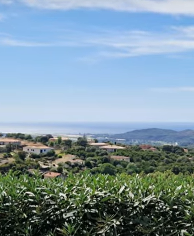 Vue dégagée sur la mer depuis la terrasse principale